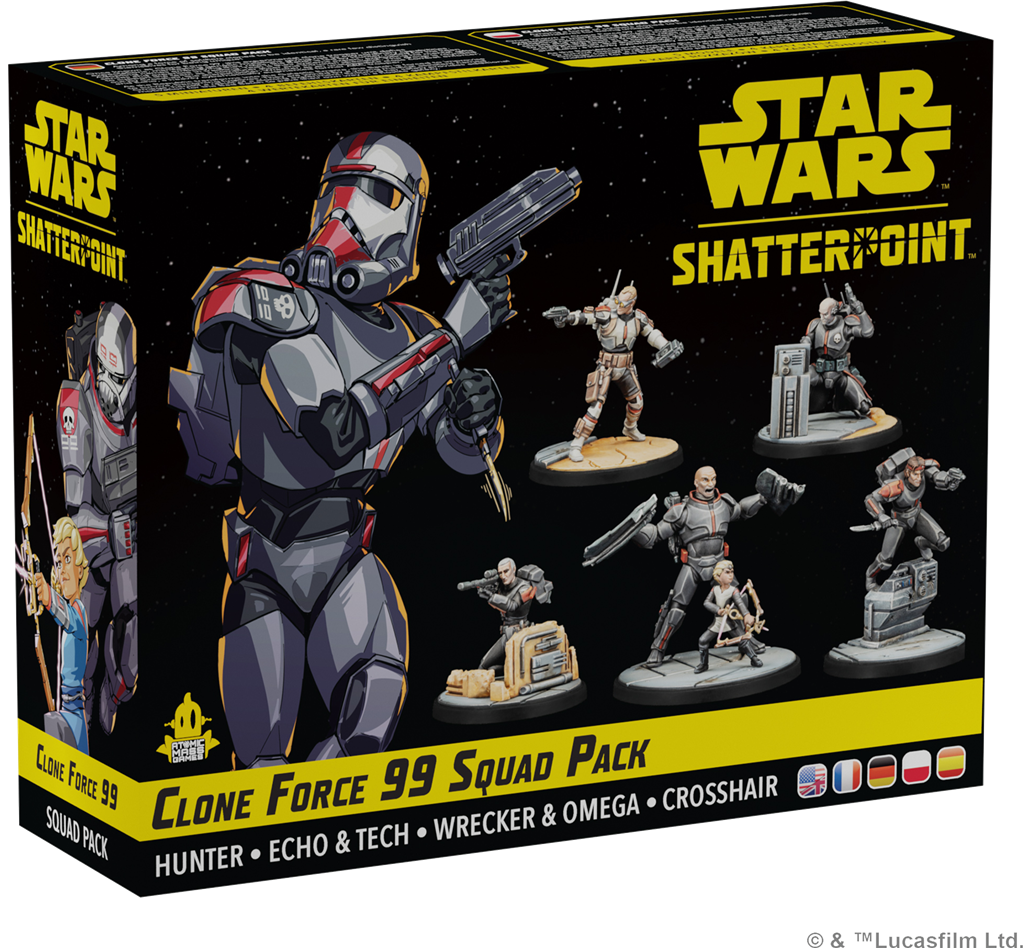 Boîte du set d'escouade Clone Force 99 (The Bad Batch) – Star Wars Shatterpoint