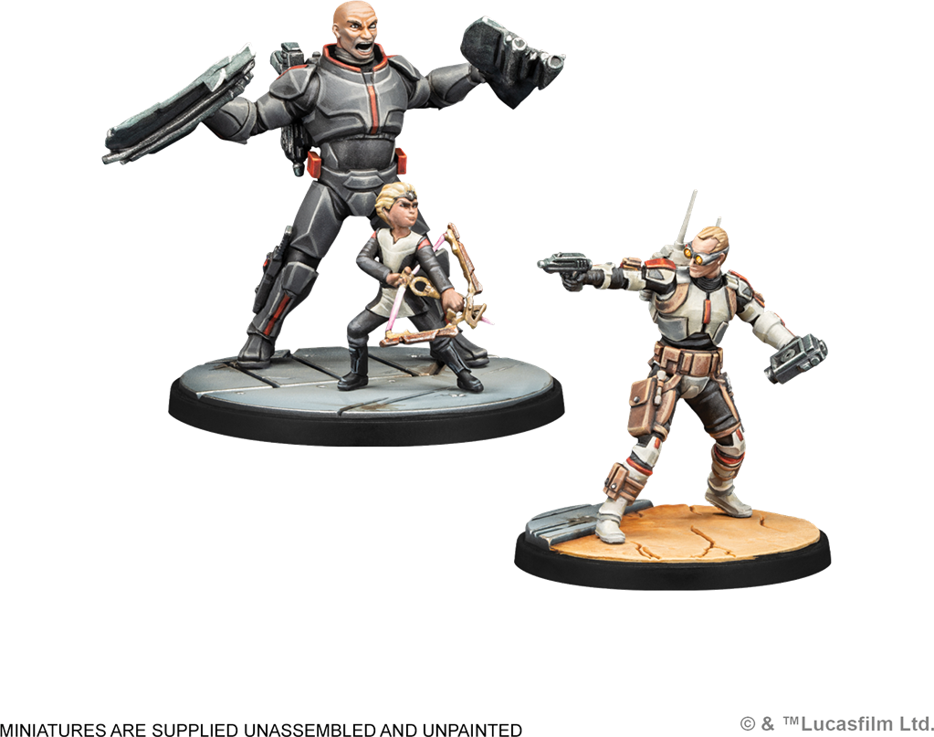 Détail des figurines Clone Force 99 (The Bad Batch) – Star Wars Shatterpoint
