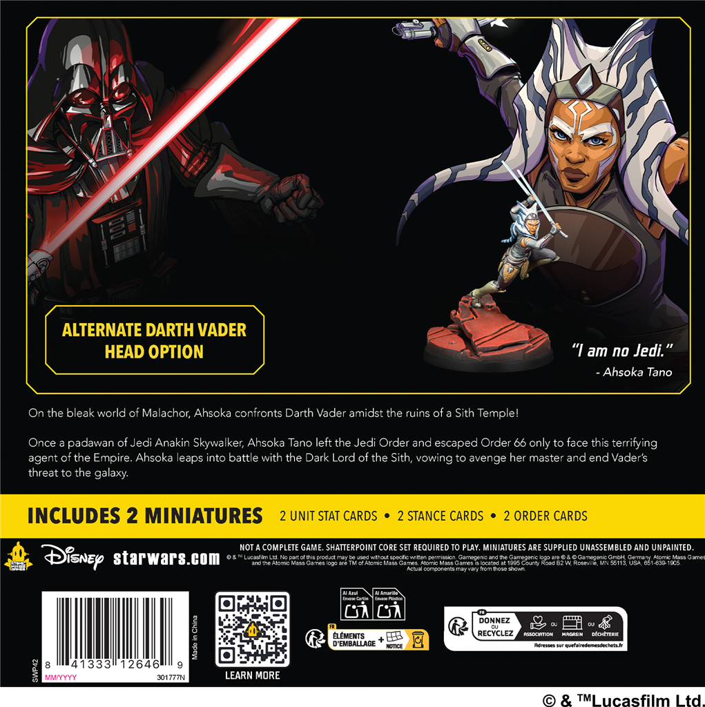 Contenu du set de duel I Am No Jedi (Duel) – Star Wars Shatterpoint