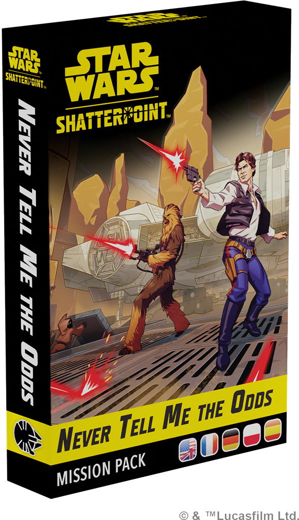 Boîte du pack de mission Never Tell Me the Odds – Star Wars Shatterpoint