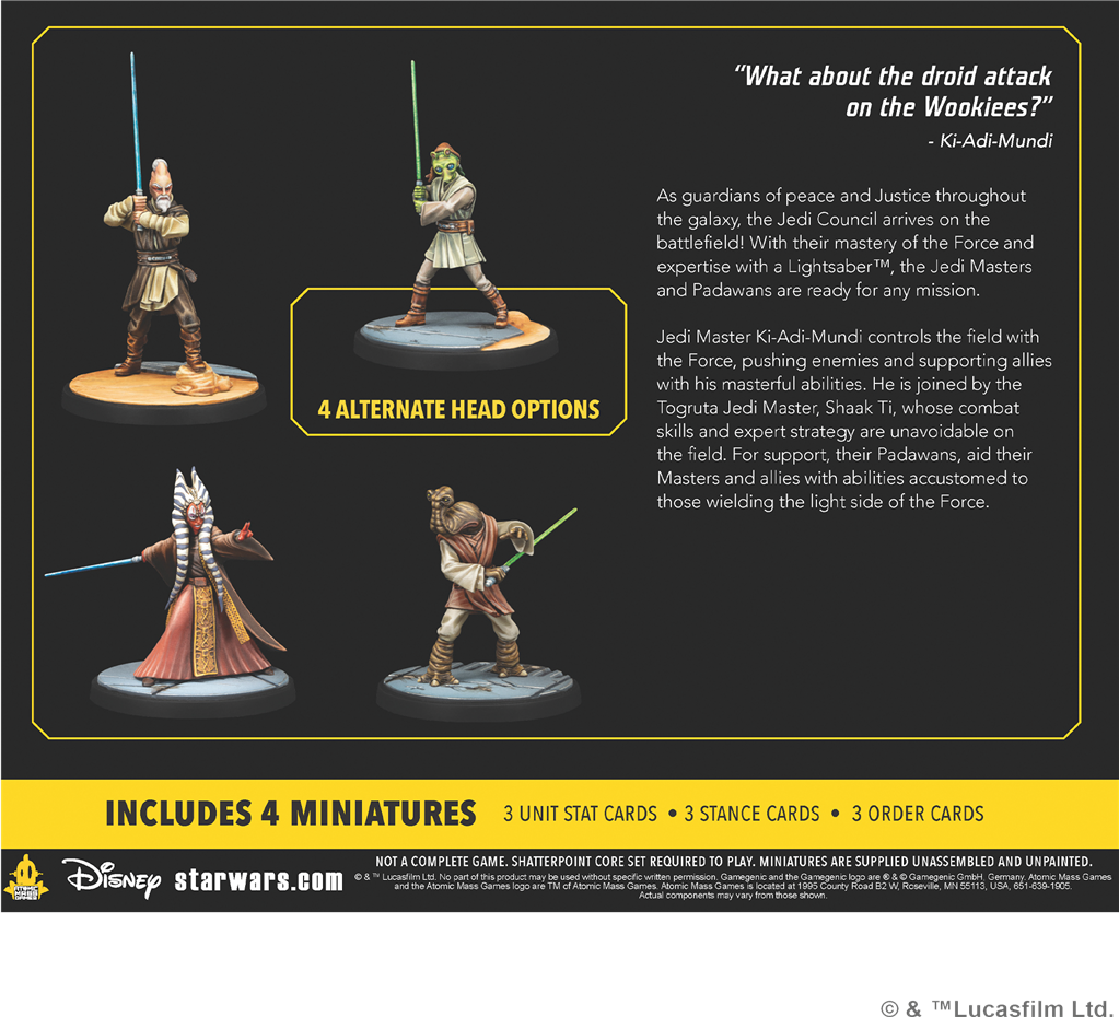Contenu du set d'escouade Wisdom of the Council – Star Wars Shatterpoint