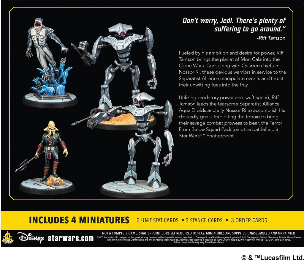 Détail des figurines Terror from Below – Star Wars Shatterpoint