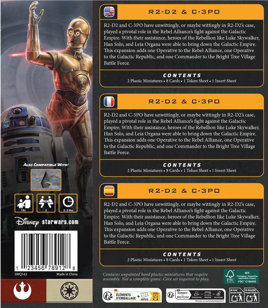 Star Wars Légion : R2-D2 & C-3PO (Extension Opérative)