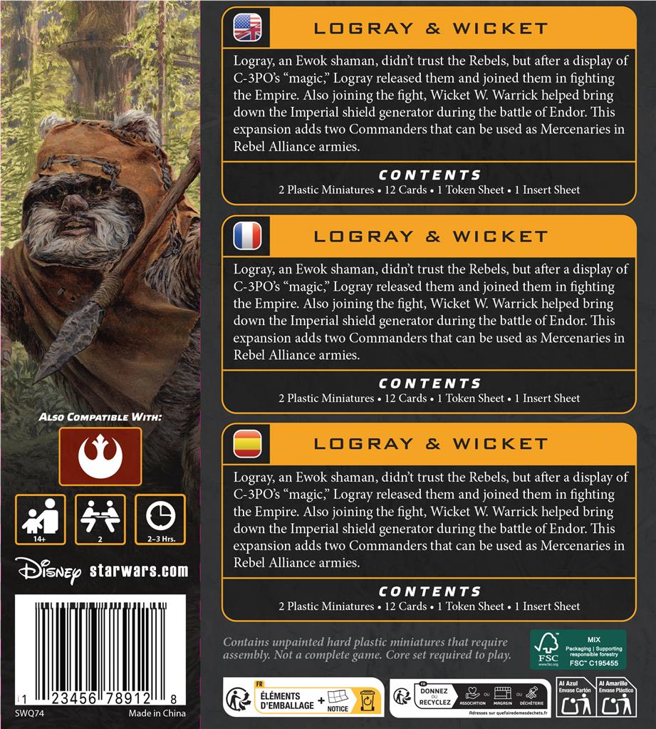 Star Wars Légion : Logray & Wicket (Extension Commandant)