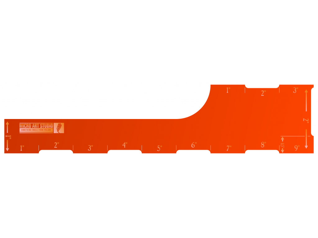 AoS 9 inch Range Ruler - Orange