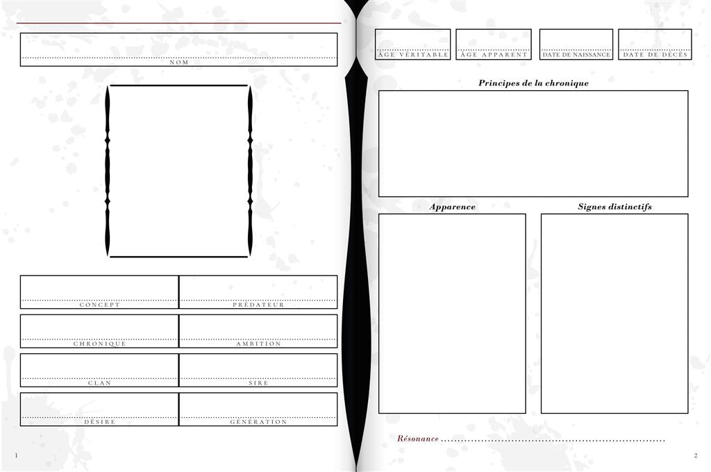 Vampire la Mascarade : Le journal du personnage