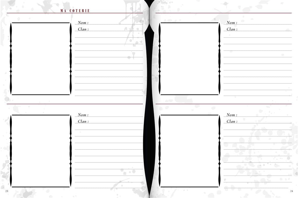 Vampire la Mascarade : Le journal du personnage