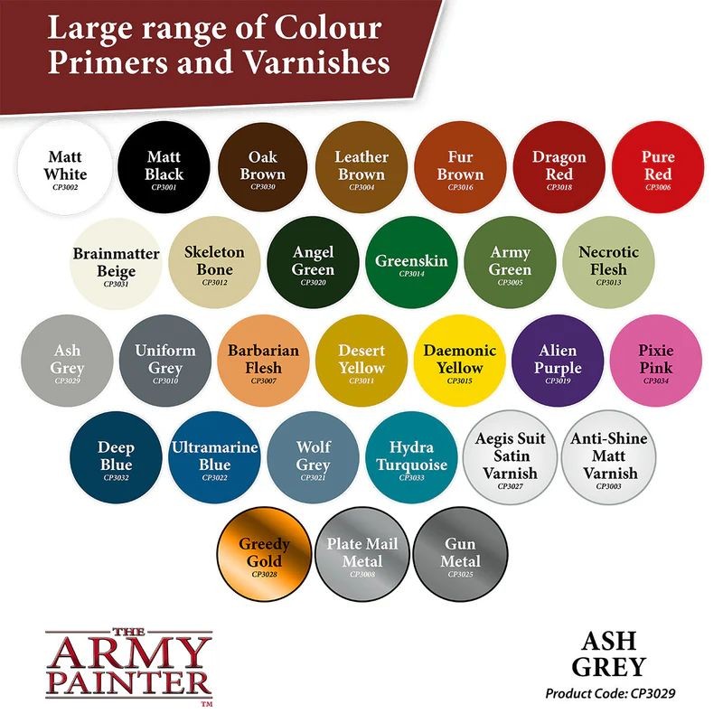 Army Painter - Bombes de sous-couche - Ash Grey
