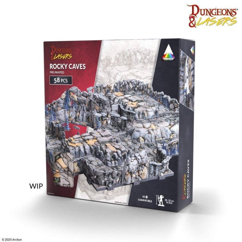 Dungeons & Lasers - Décors - Rocky Caves Prépeint