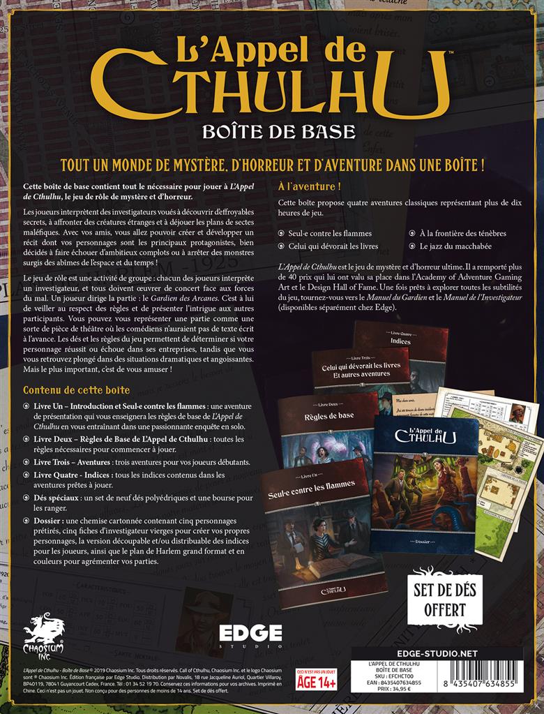 L'Appel de Cthulhu : Boîte de base