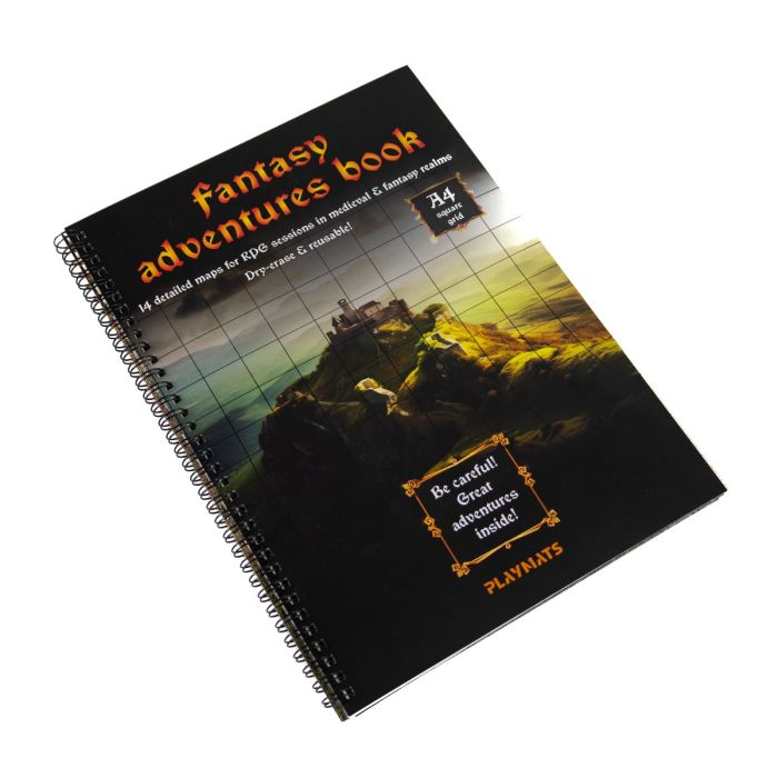 Fantasy Adventures Book – Livre de cartes effaçables A4 pour JDR médiéval-fantastique