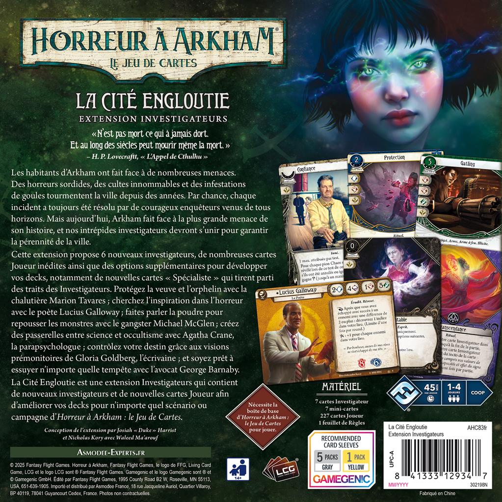 Horreur à Arkham : Le Jeu de Cartes : La Cité Engloutie (Investigateurs)