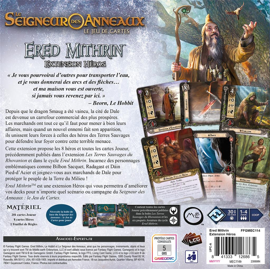 Seigneur des Anneaux Jeu de Carte Evolutif : Ered Mithrin - Extension Héros