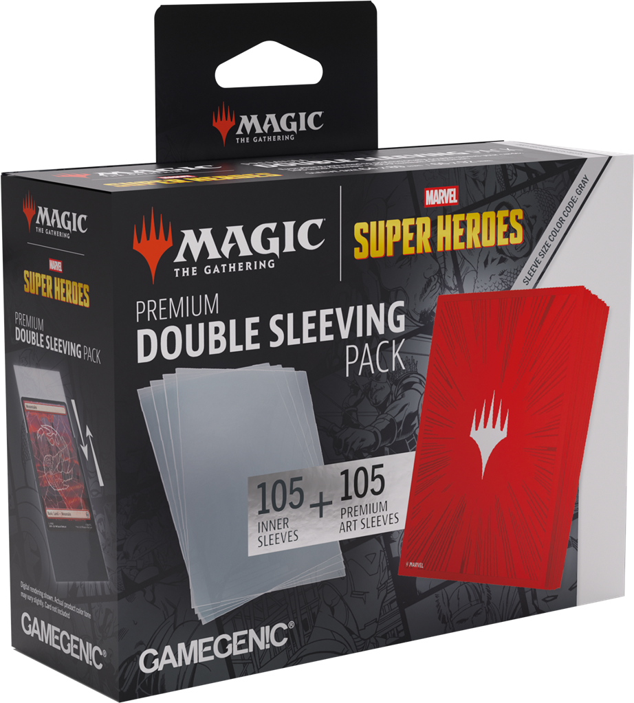 Gamegenic: Magic The Gathering Marvel Super Heroes Double Sleeving Pack 100 - Red