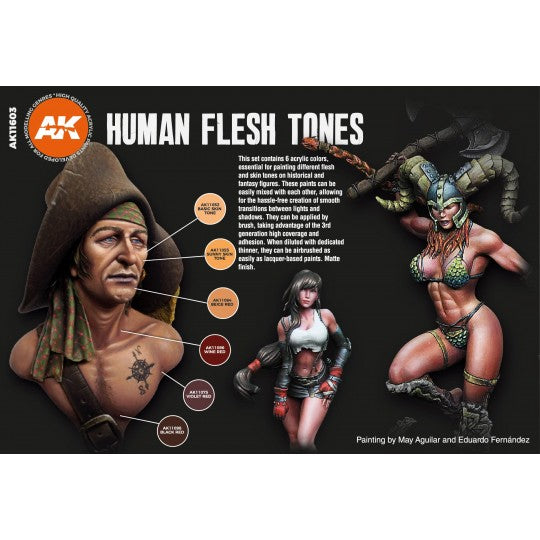 Acrylics 3GEN sets :Human Flesh Tones