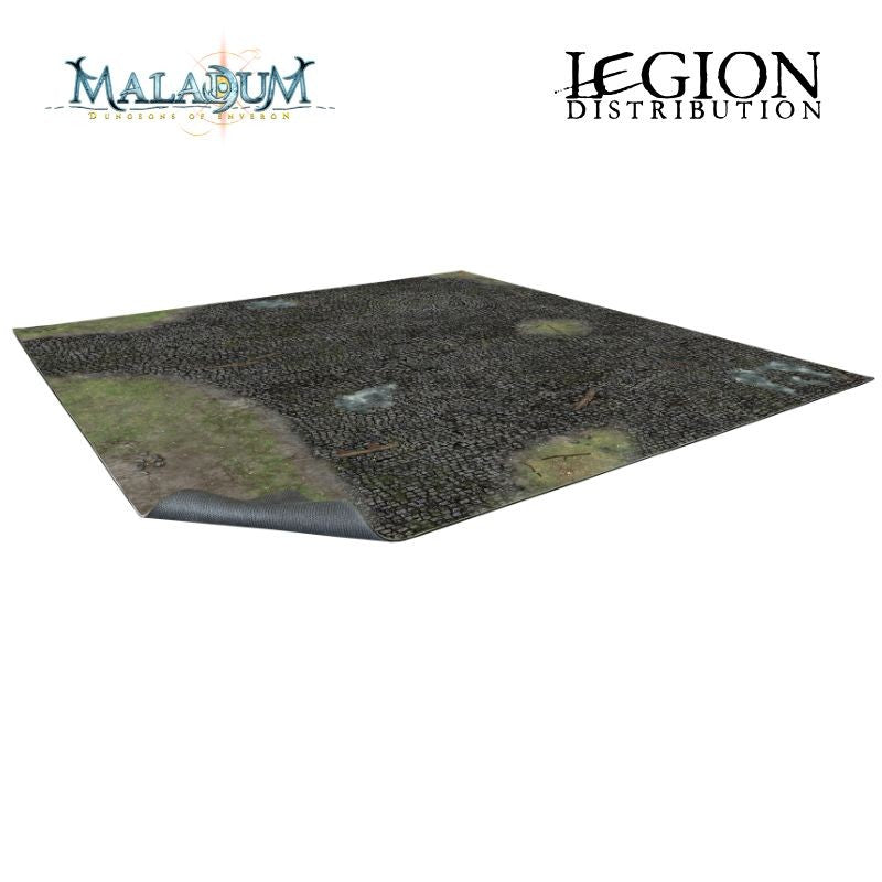 Maladum : Cobbled Outskirts - Tapis de Jeu 3x3 (Sortie octobre 2026)