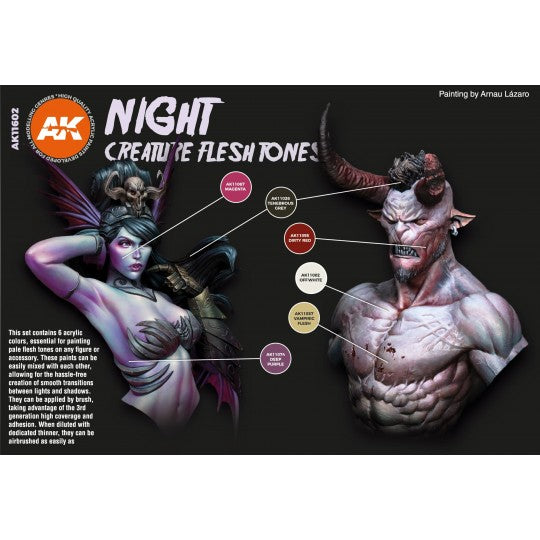 Acrylics 3GEN sets :Night Creatures Flesh Tones