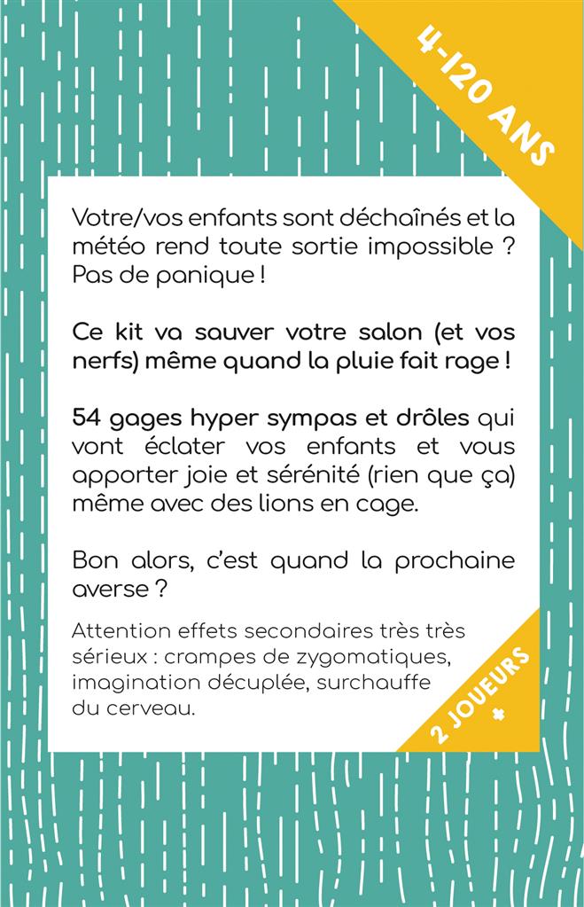 Parent Epuisé : Kit de Survie Week-End pluvieux