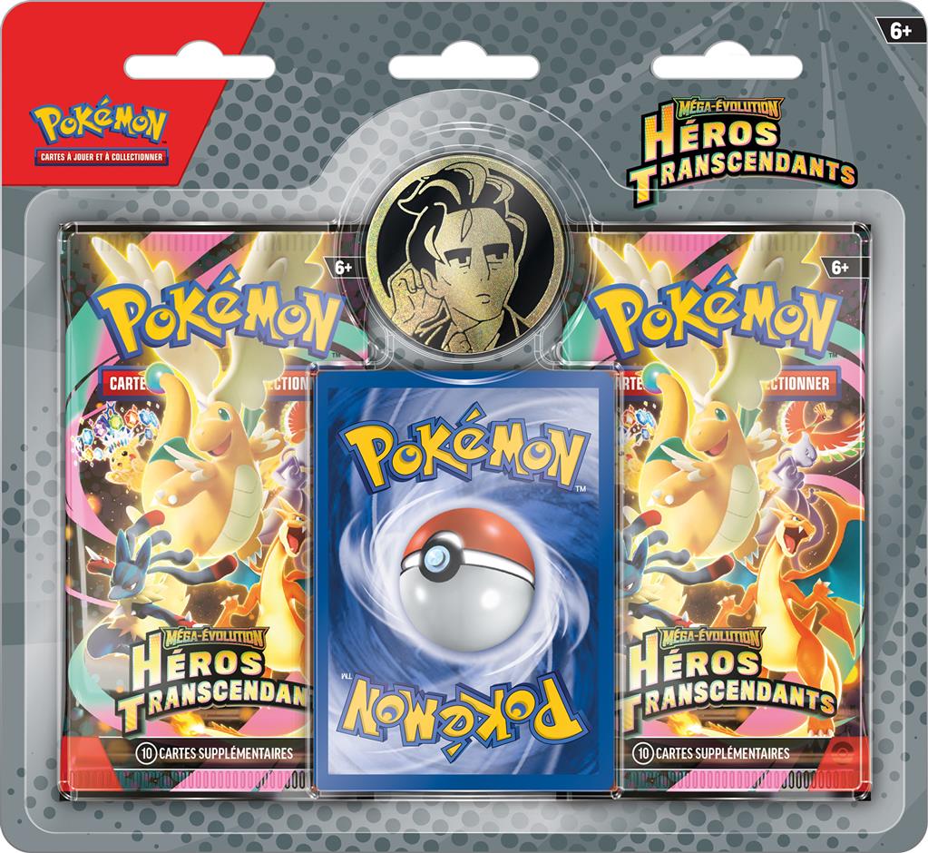 Pokémon Q126 : Pack 2 boosters Méga Evolution Héros Transcendants Dodoala (limité à 1 seul exemplaire par client)(EN STOCK)