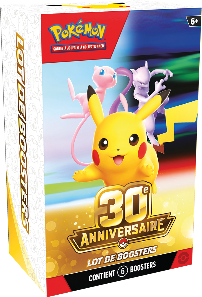Pokémon 30 ans : Bundle - 6 boosters (un seul exemplaire par commande et par foyer)