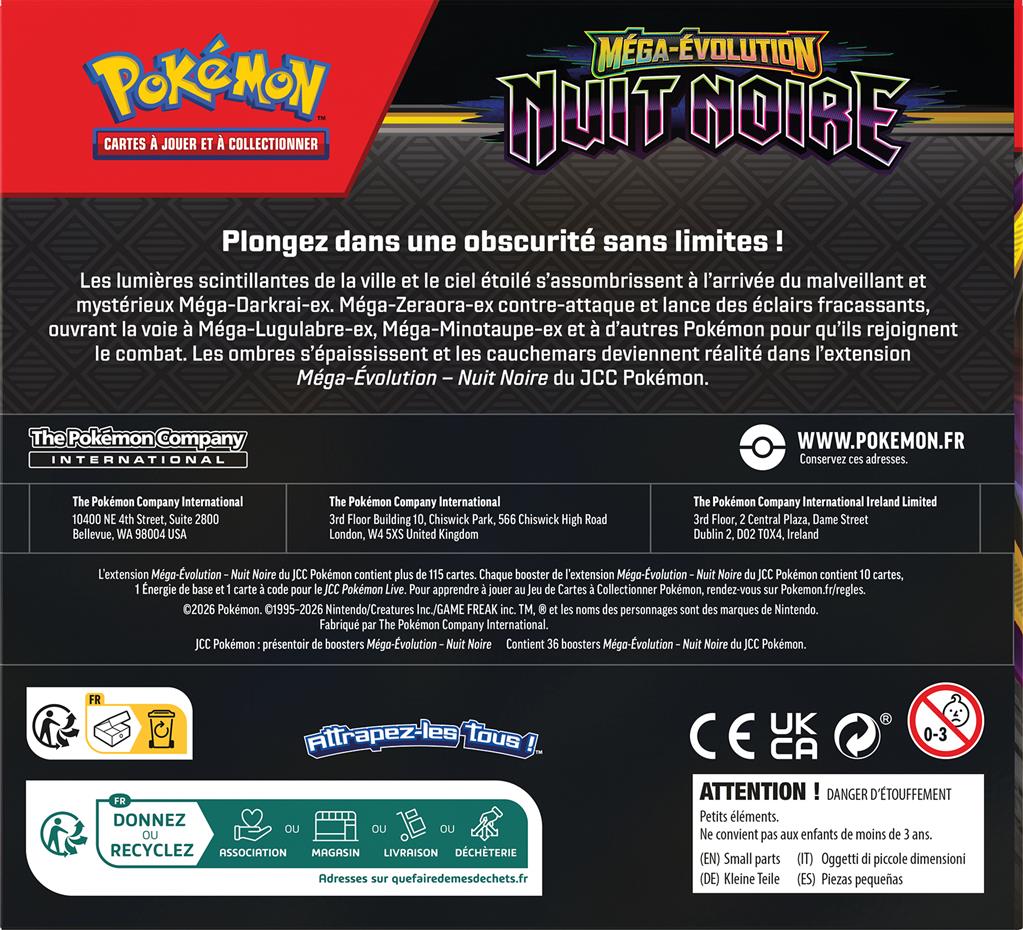 Pokémon ME05 - Nuit noire - Display de Boosters en Francais