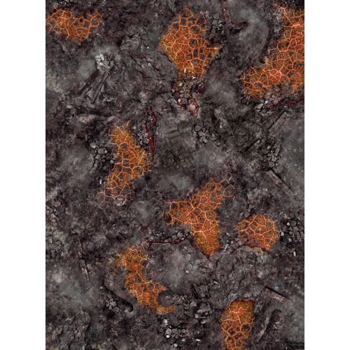 Red Blight Battlefield – Tapis de jeu en caoutchouc simple face 44″x60″ / 112 x 152 cm