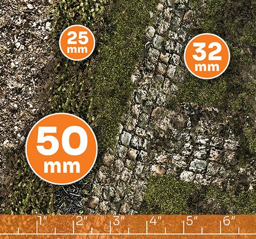 Crossroads – Tapis de jeu en caoutchouc simple face 48″x36″ / 122 x 91,5 cm
