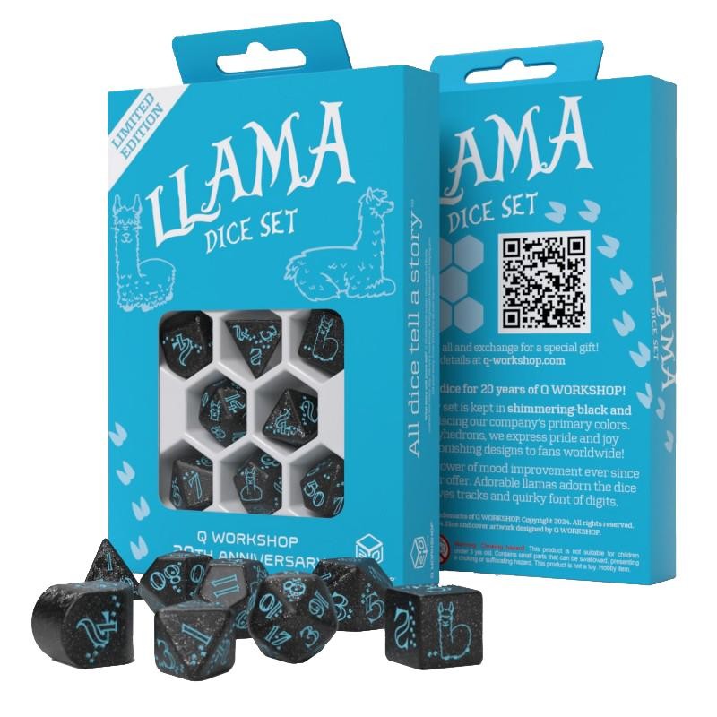 Q Workshop - Set dés 20 ans - lama (PRECOMMANDE SORTIE JUILLET 2024)