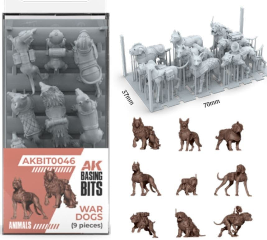 AK Interactive - Basing bits - war dogs (x9)