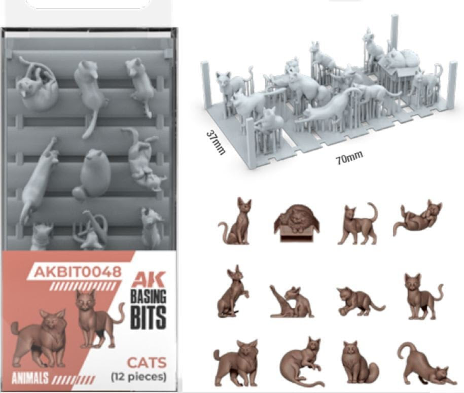 AK Interactive - Basing bits - cats (x12)