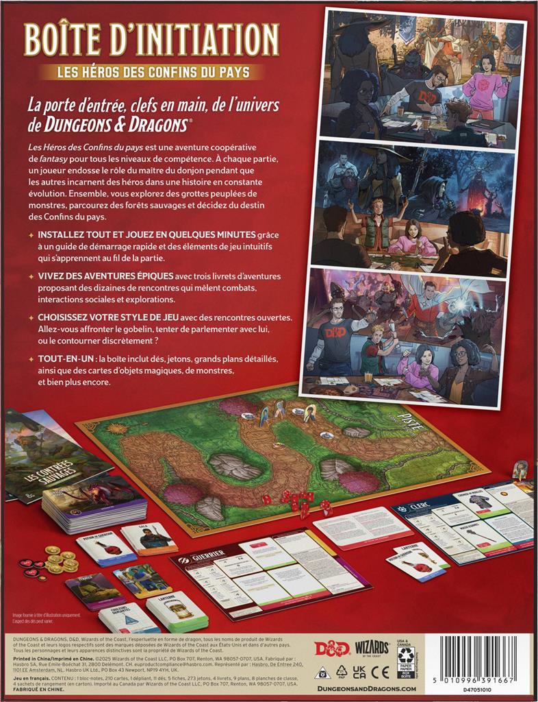 Dungeons & Dragons 5: Boite d'initiation les Héros des confins du Pays en Francais