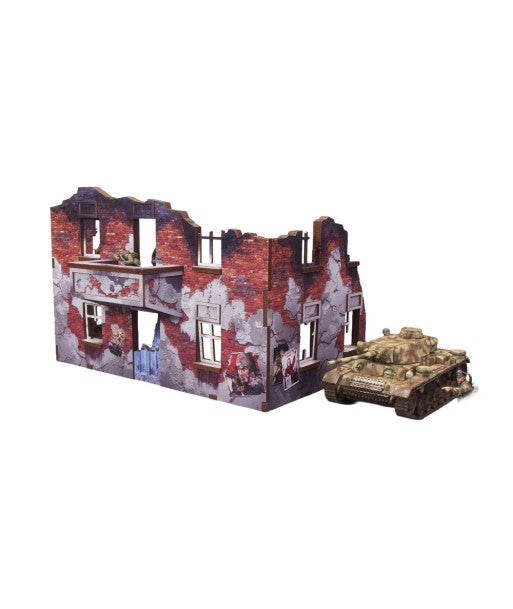 WW2 Ostfront Stalingrad Apartment Block Back (1) (28mm) pré-peint