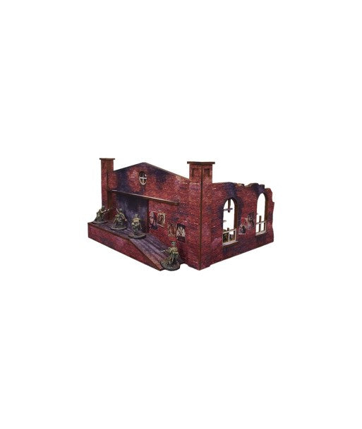 WW2 Ostfront Stalingrad Factory Back (with ramp) (1) (28mm) pré-peint