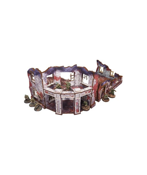 WW2 Ostfront Stalingrad Univermag Front (with balcony) (2) (28mm) pré-peint