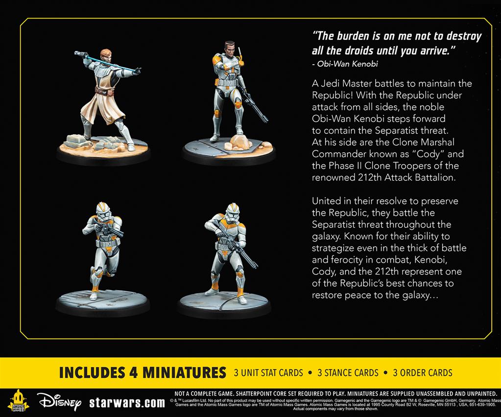 Contenu du set d'escouade Salut à tous ! (Hello There) – Star Wars Shatterpoint