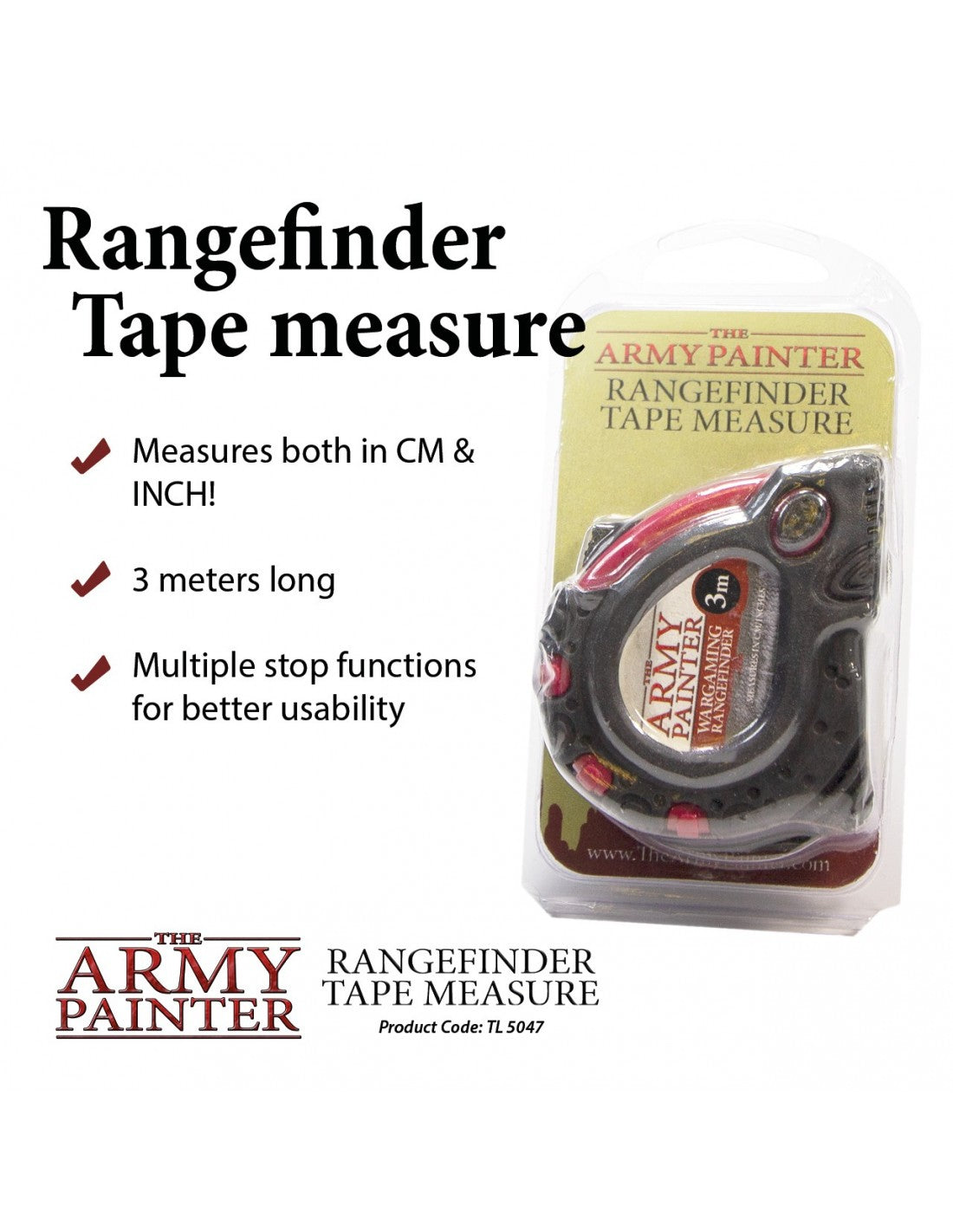 Army Painter : Rangefinder Tape Measure (Mètre Ruban)
