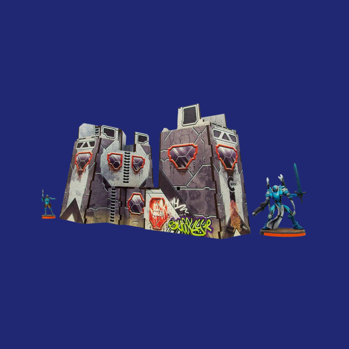 Precinct Sigma Sentry Towers (2) PREPAINTED (grey) - 123JEUX