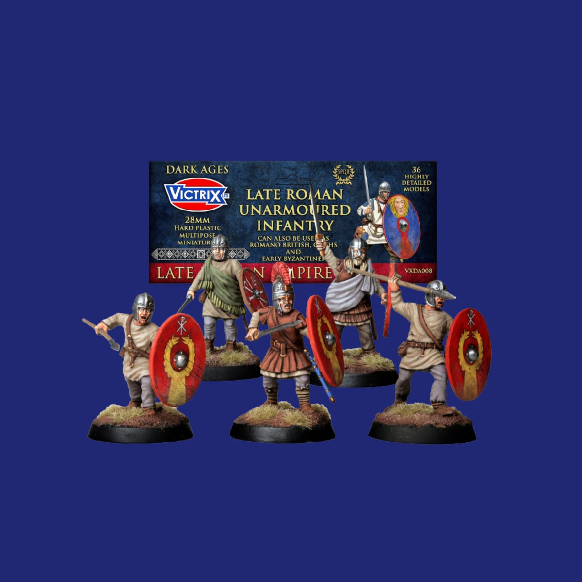 Victrix Miniatures 28mm Moyen Âge  - Late Roman Unarmoured Infantry - 123JEUX
