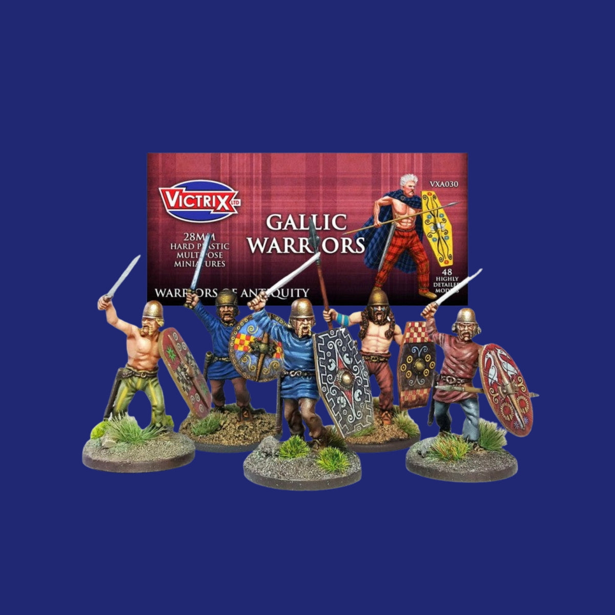 Victrix Miniatures 28mm Antiquité - Unarmoured Gallic Warriors - 123JEUX
