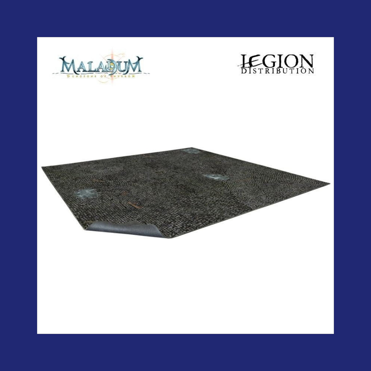 Maladum : Cobbled Plaza - Tapis de Jeu 3x3 Quadrillé (Sortie novembre 2026) - 123JEUX