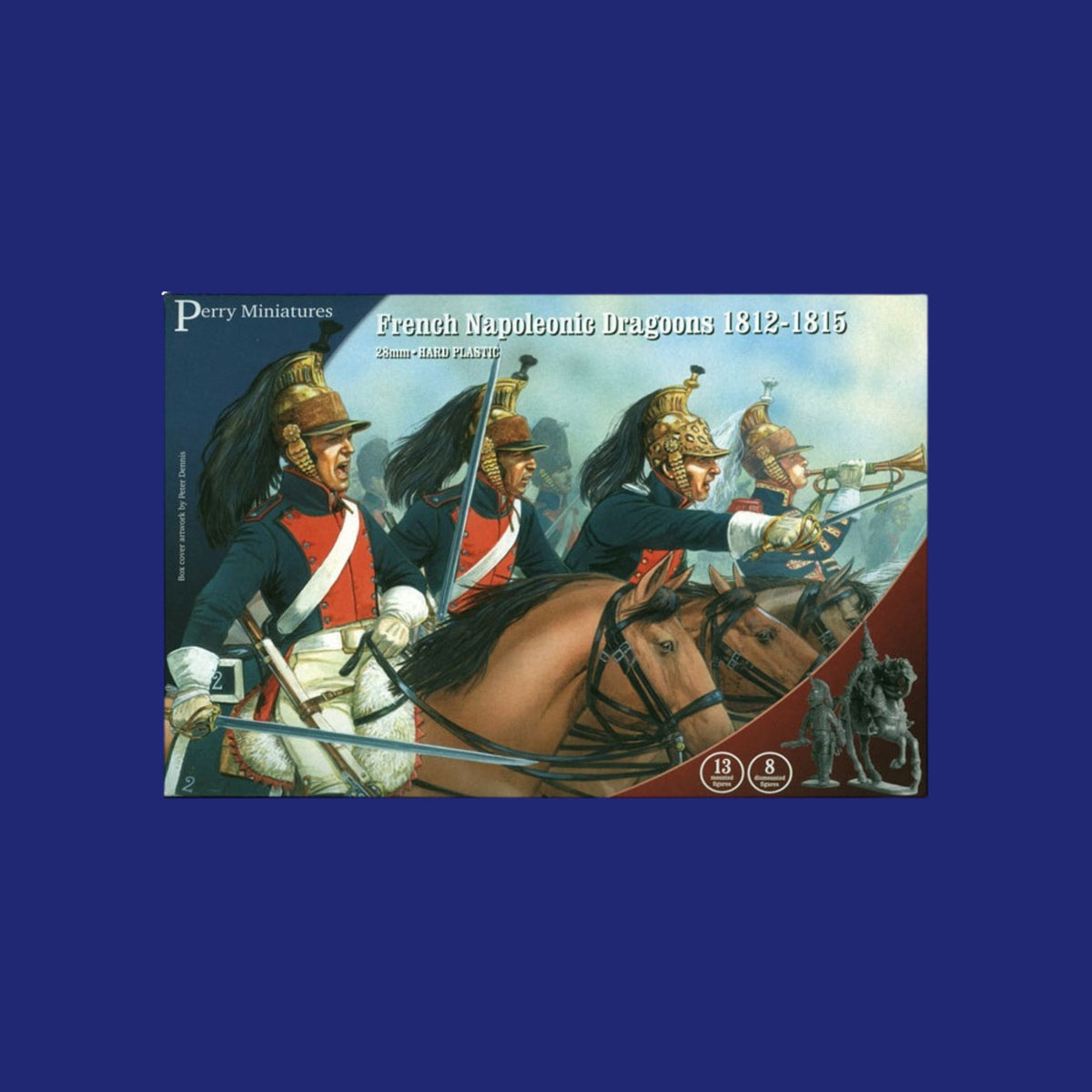 Perry Miniatures - Plastic French Napoleonic Line Dragoons (13 mounted, 8 dismounted) - 123JEUX