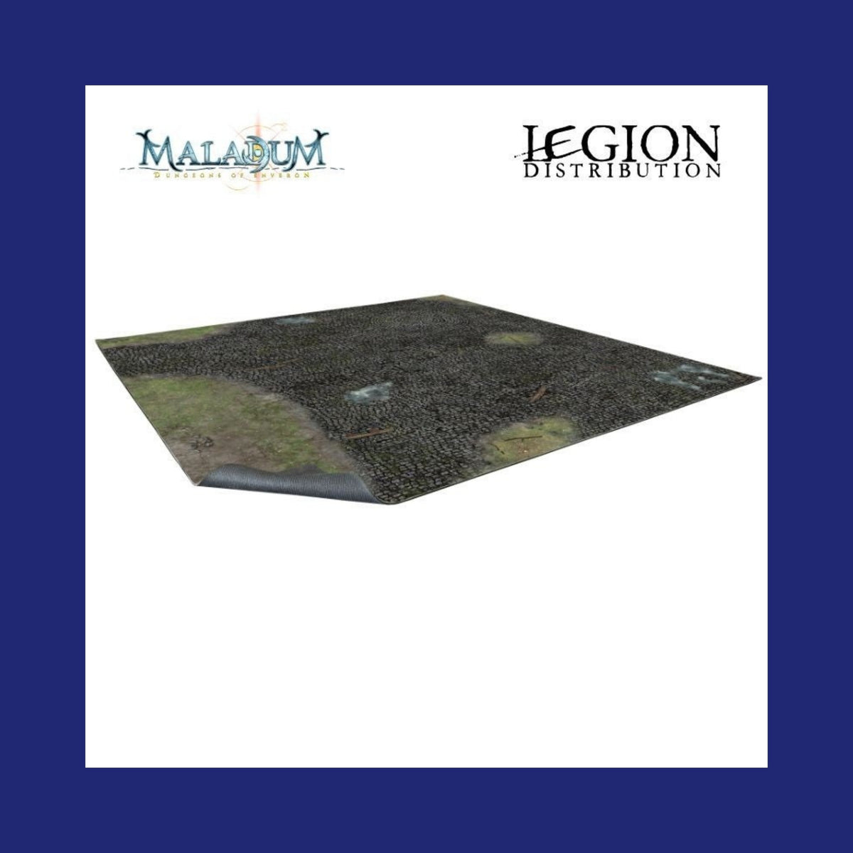 Maladum : Cobbled Outskirts - Tapis de Jeu 3x3 Quadrillé (Sortie novembre 2026) - 123JEUX
