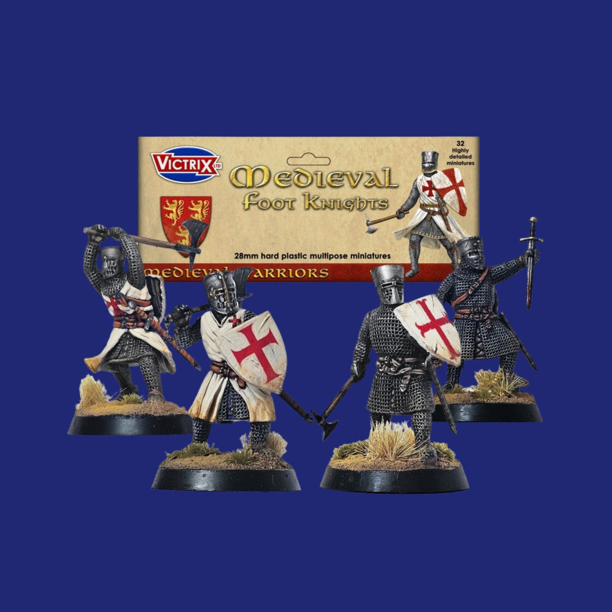 Victrix Miniatures 28mm Médiéval - Medieval Foot Knights - 123JEUX