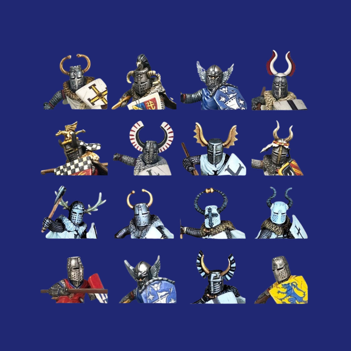 Victrix Miniatures 28mm Médiéval - Medieval & Fantasy Heads, Cloaks & Shields - 123JEUX