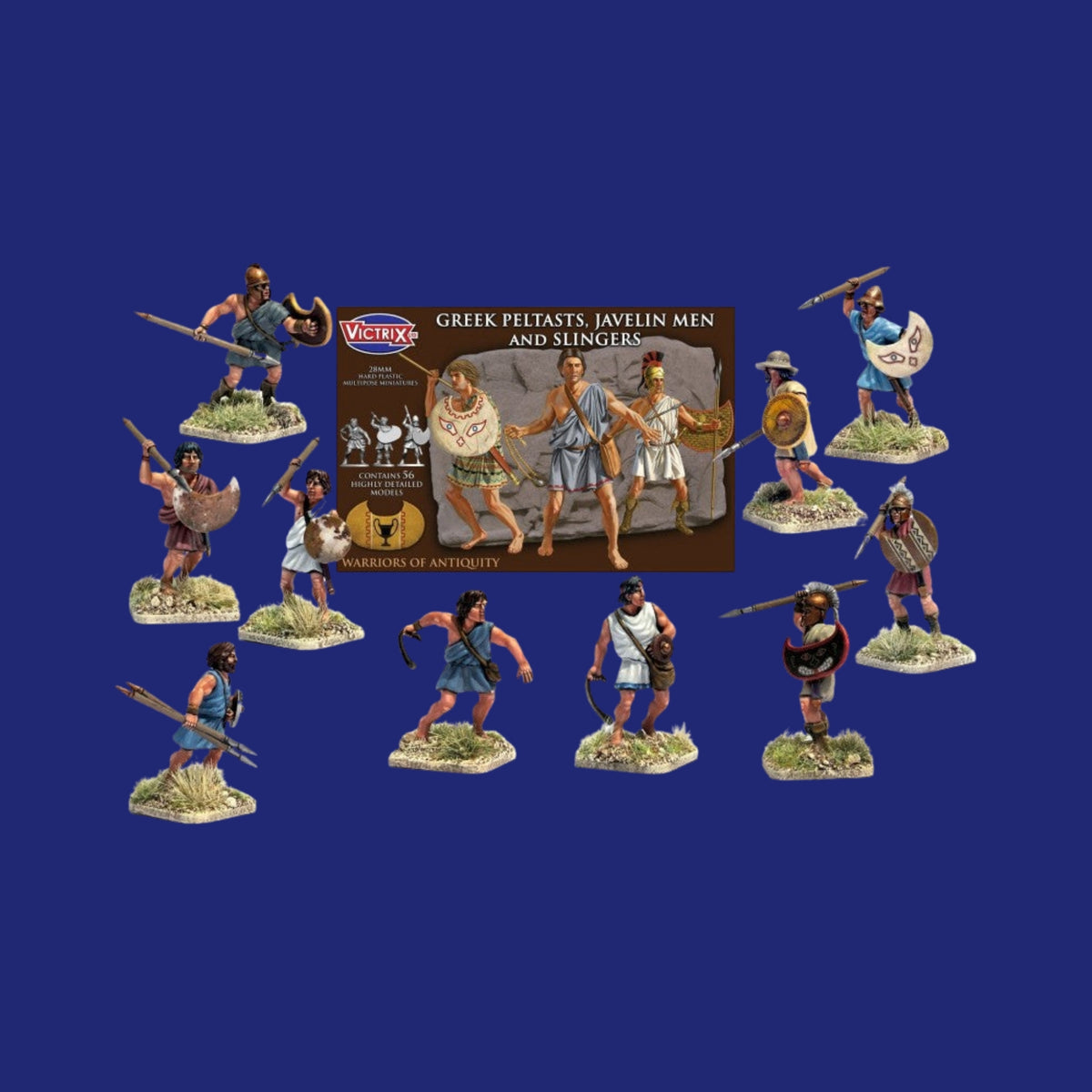 Victrix Miniatures 28mm Antiquité - Greek Peltasts, Javelin Men and Slingers - 123JEUX