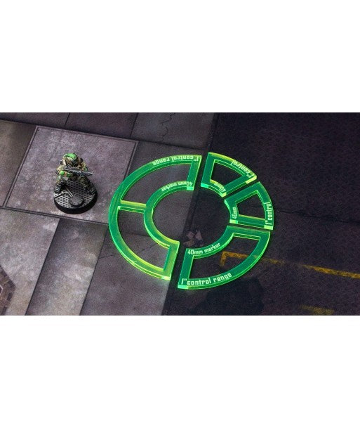 1" Control Zone for 40mm Markers KT Fluo Green