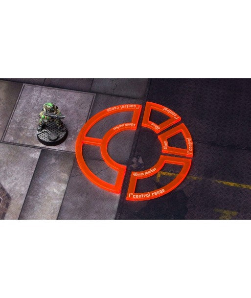 1" Control Zone for 40mm Markers KT Fluo Orange