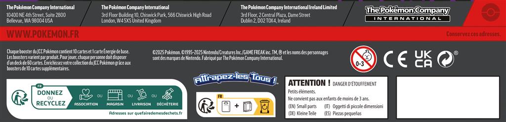 Pokémon : pack 2 boosters Q4 25 (Blister) 3 c.p. Electhor (Limité à un exemplaire par client)(EN STOCK)