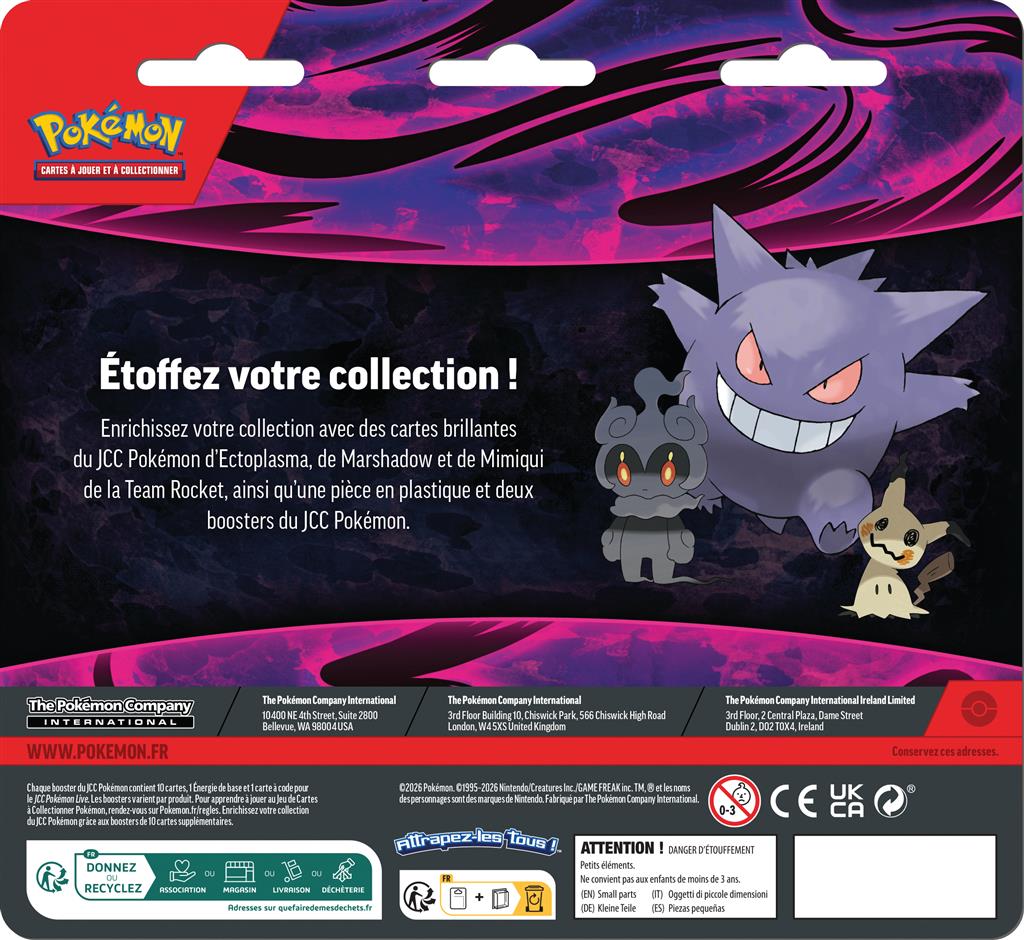 Pokémon : Pack 2 boosters + 3c.p Oct 26 (Blister) (un seul exemplaire par client)