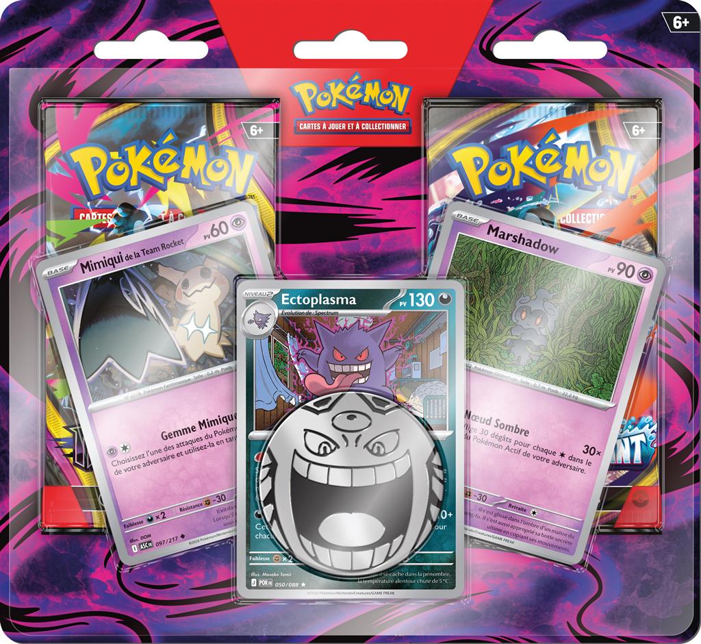 Pokémon : Pack 2 boosters + 3c.p Oct 26 (Blister) (un seul exemplaire par client)